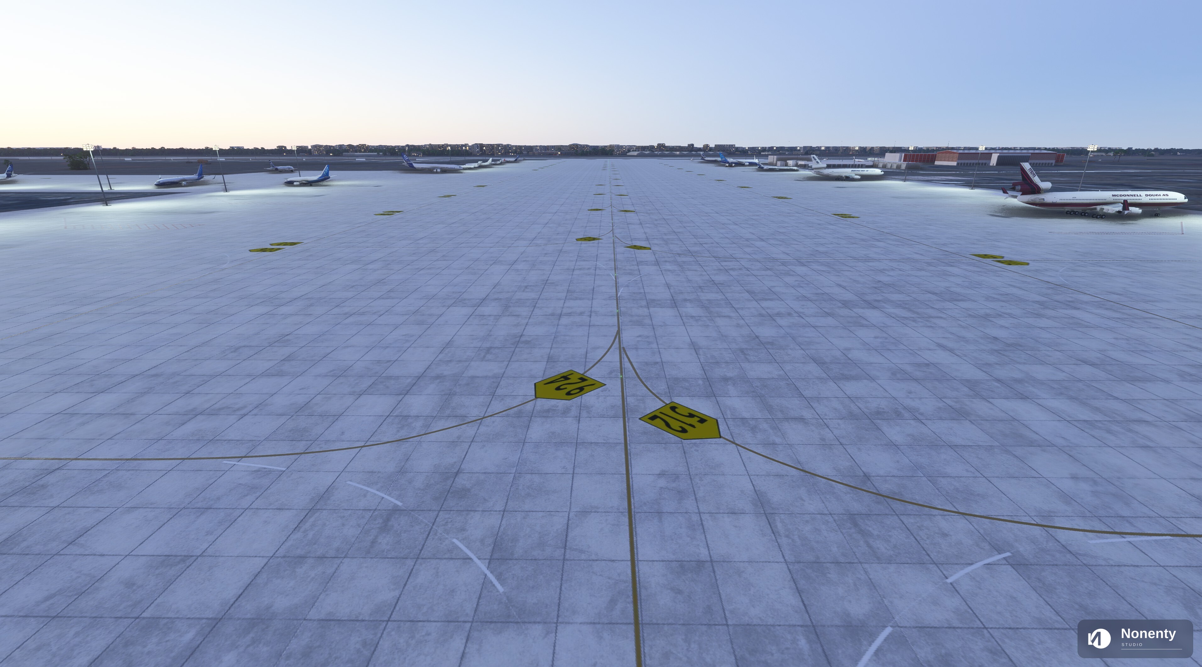 Jiaxing Nanhu Airport apron overview